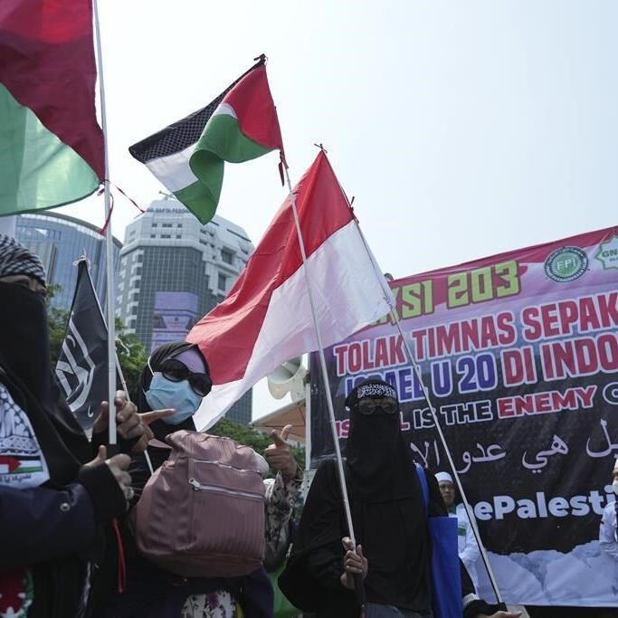 Dozens in Indonesia protest Israel's presence at U-20 Cup